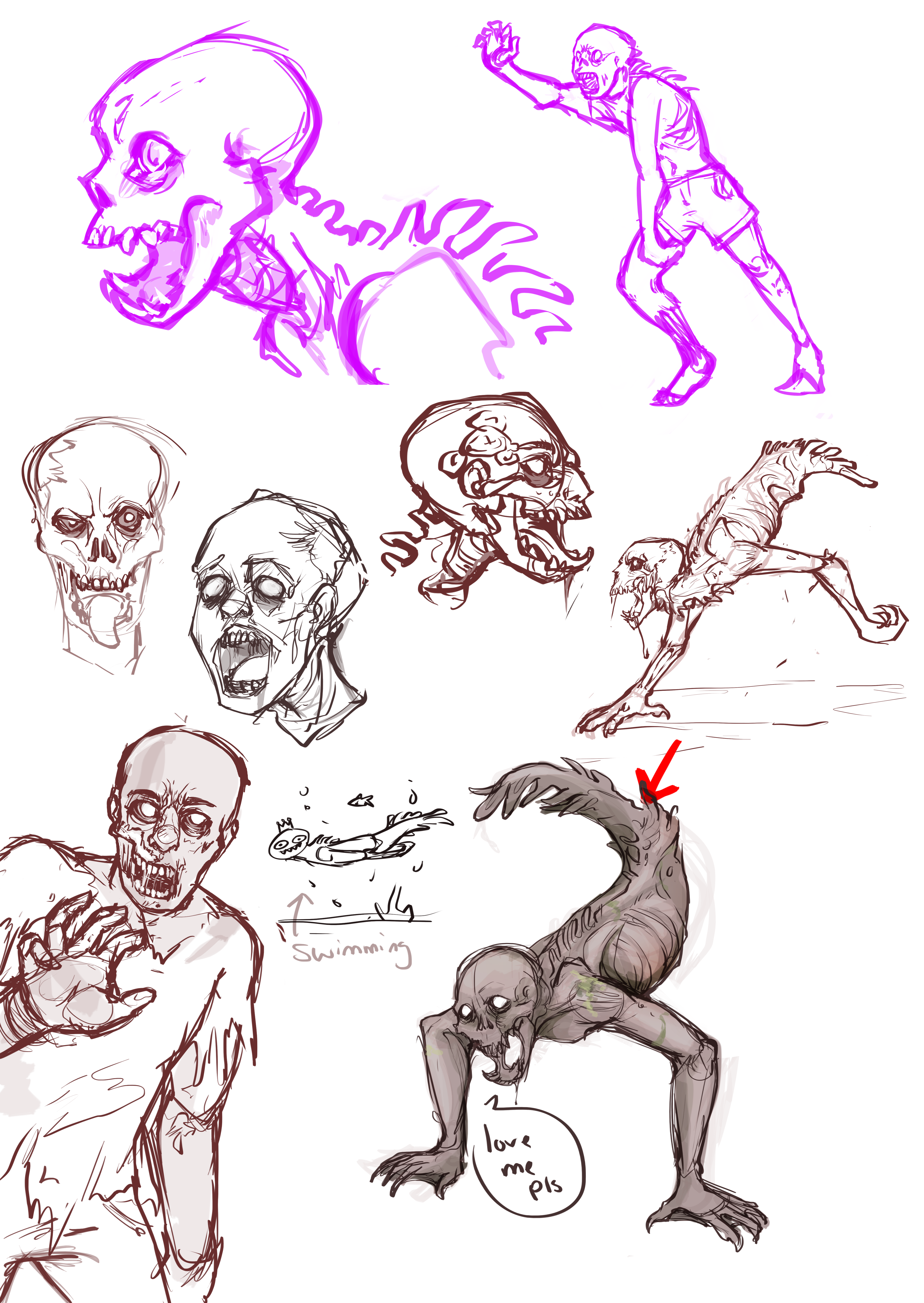 Scary pose (unhinged) - CLIP STUDIO ASSETS
